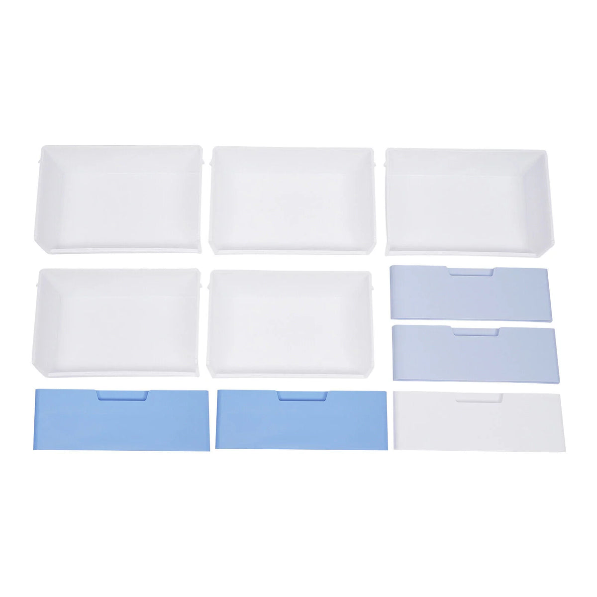 5 Plastic Drawers Dresser with Wheels Gradient Blue G8698