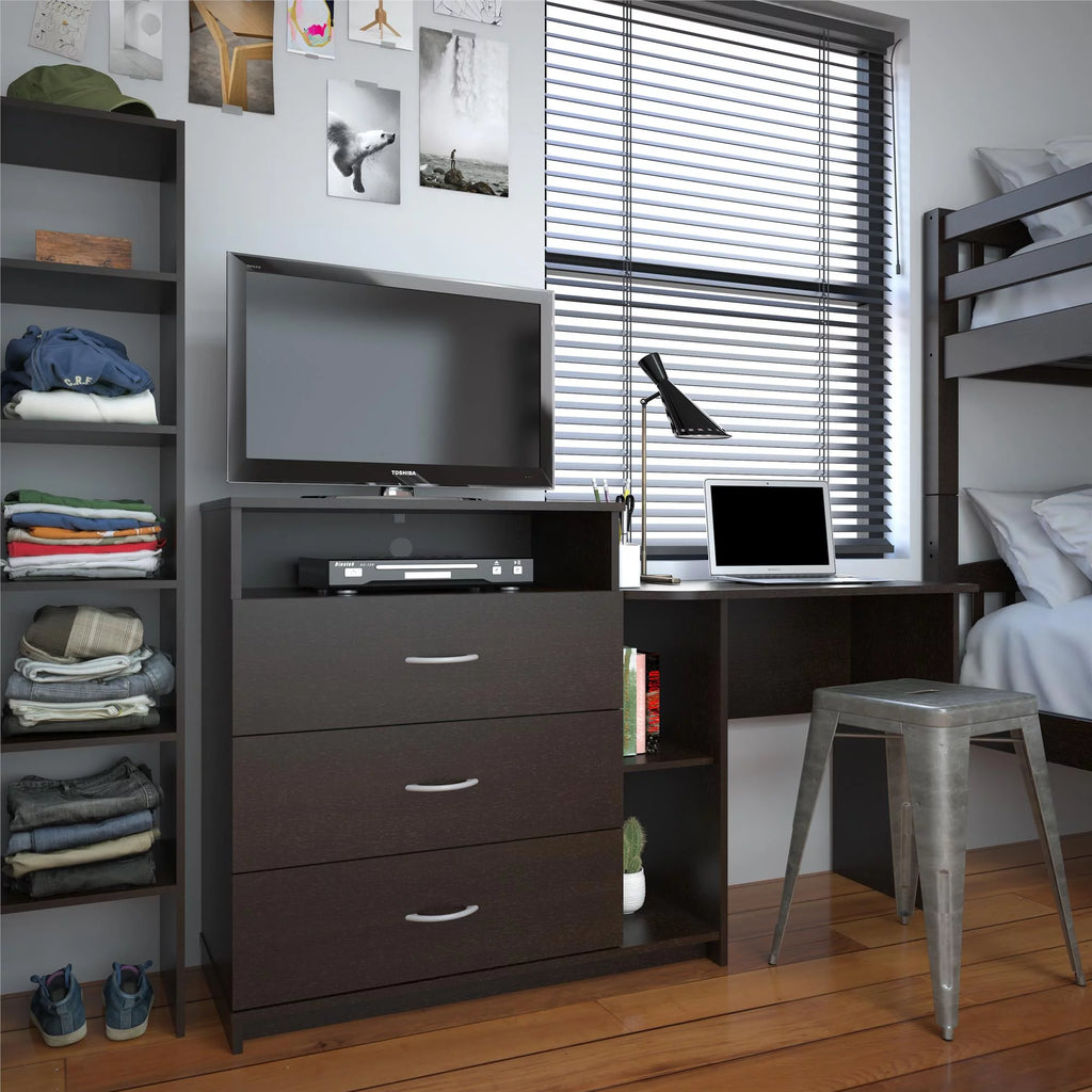 Espresso 3 in 1 Media Dresser and Desk Combo O374