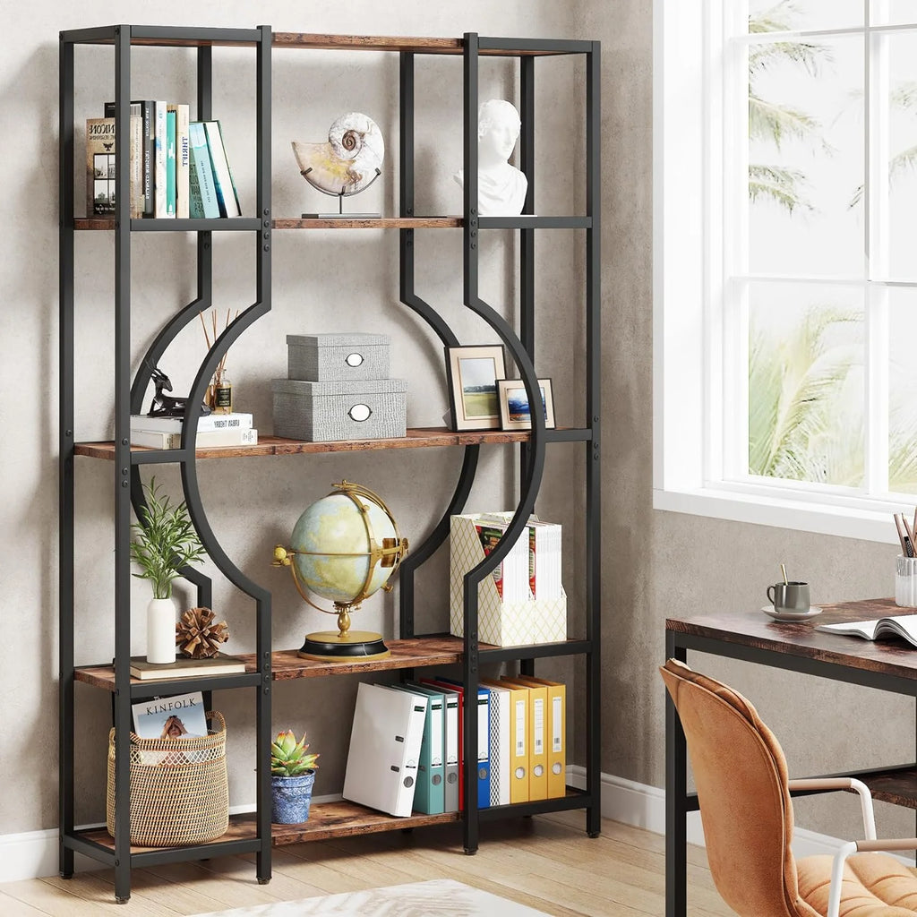 5-Tier Wooden Bookshelf and Bookcase with 12 Open Shelves N568979