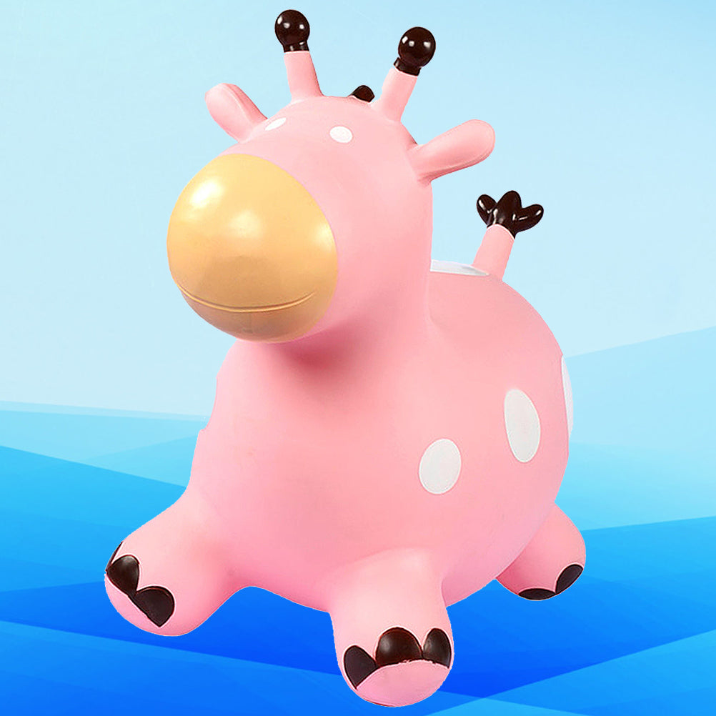 Inflatable Bouncing Horse Toy with Air Pump (Pink) L87675