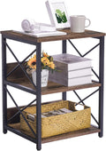 2-Tier Industrial End Table with Storage Shelf D2884