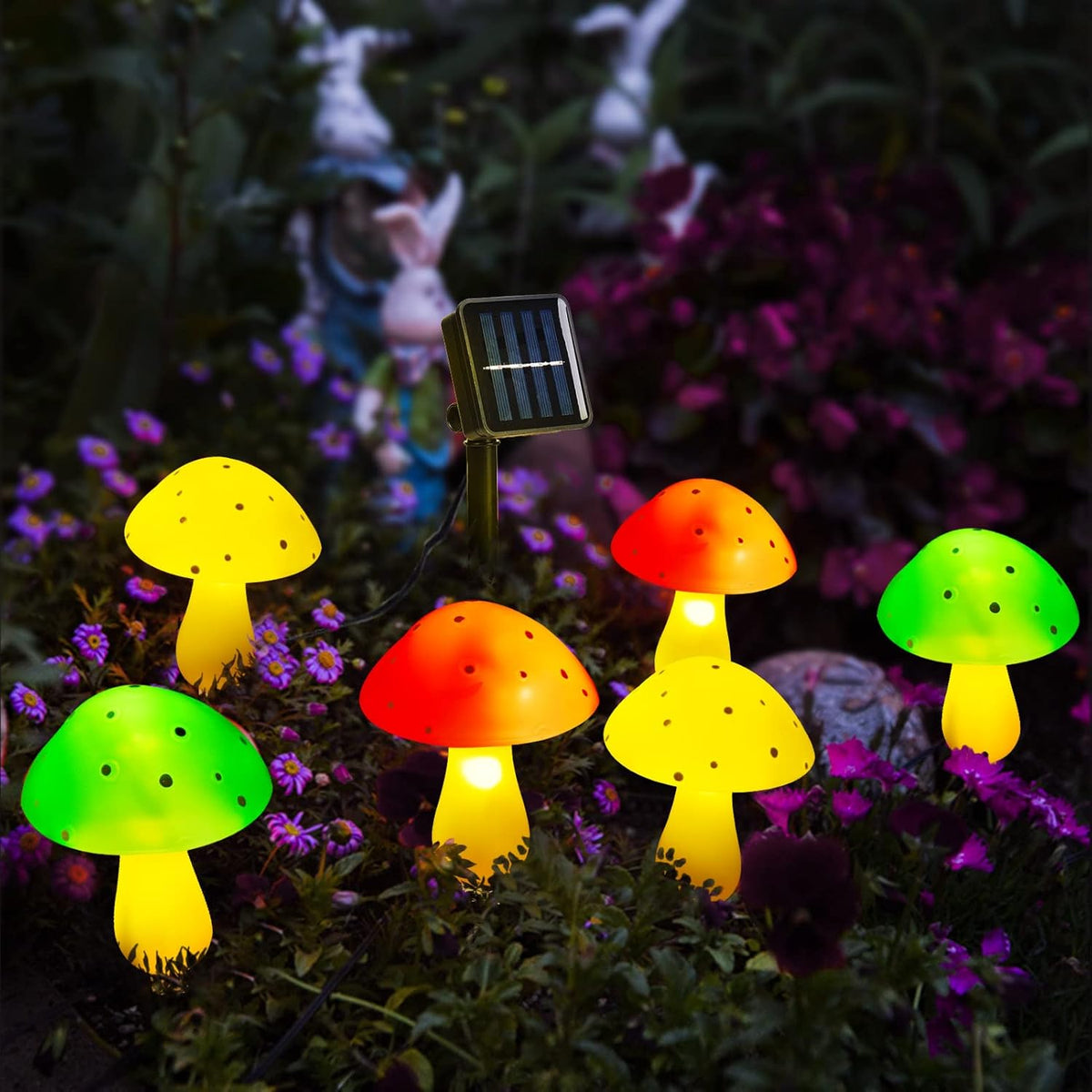 Solar Mushroom Lights Outdoor Waterproof LED Landscape Pathway Lights T2555