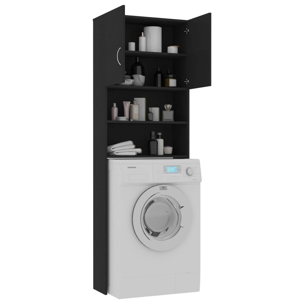 Black Chipboard Washing Machine Cabinet F6315