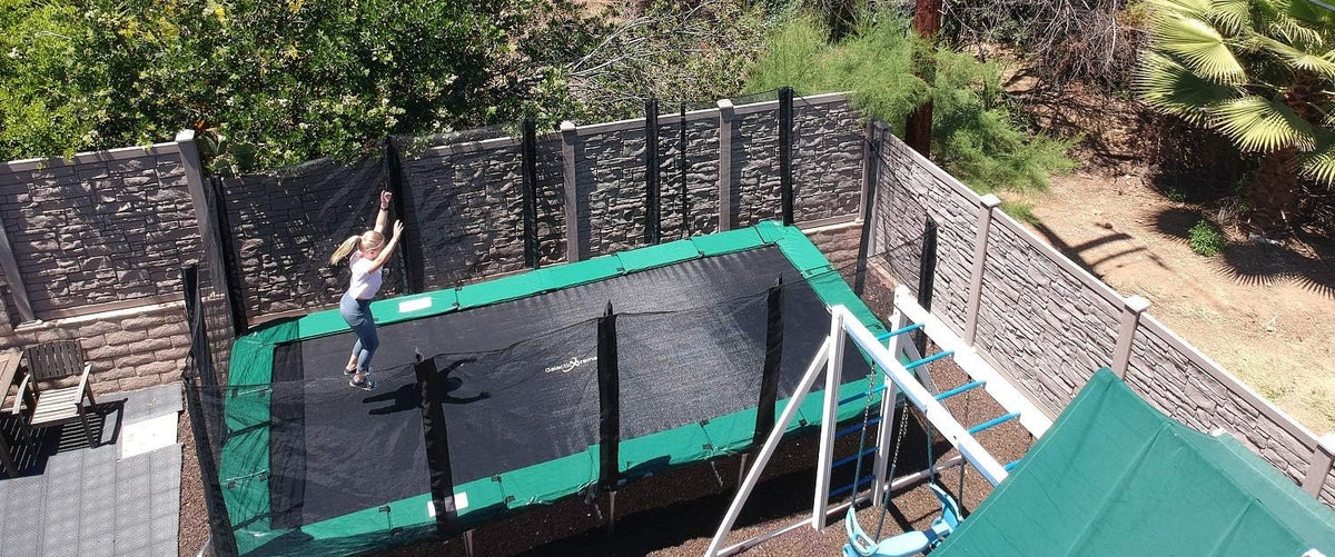 Rectangle Trampoline with Net Enclosure W50439