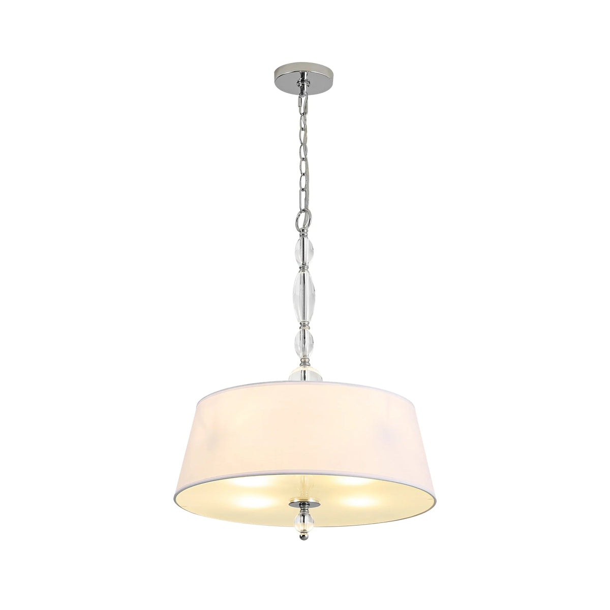 4-Light Dimmable Fabric Chandelier F74833
