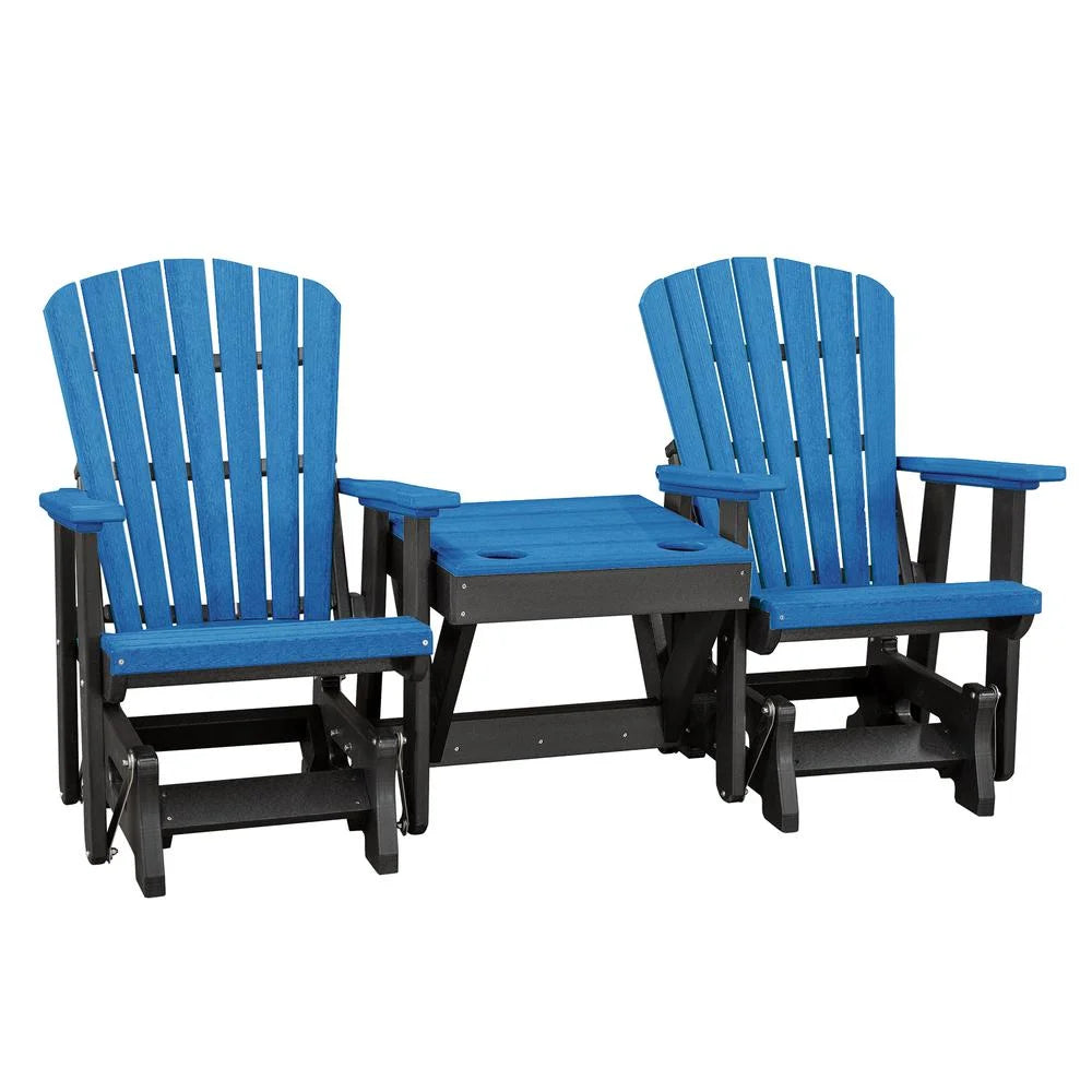 Resin Double Glider with Center Table Y312