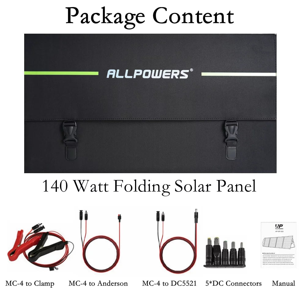 2000 Watt 1500Wh Portable Power Station with 140W Foldable Solar Panel Y307539