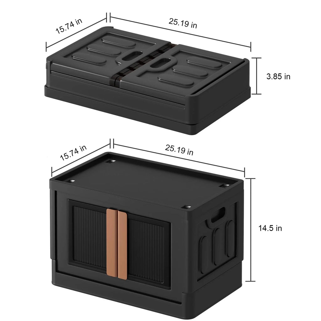 Collapsible Storage Bins with Lids, 19 gal Folding Storage Box, 3 Pack B4117