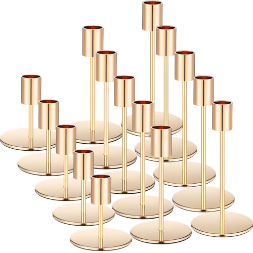 36 Pcs Matte Black Metal Candle Holders D744