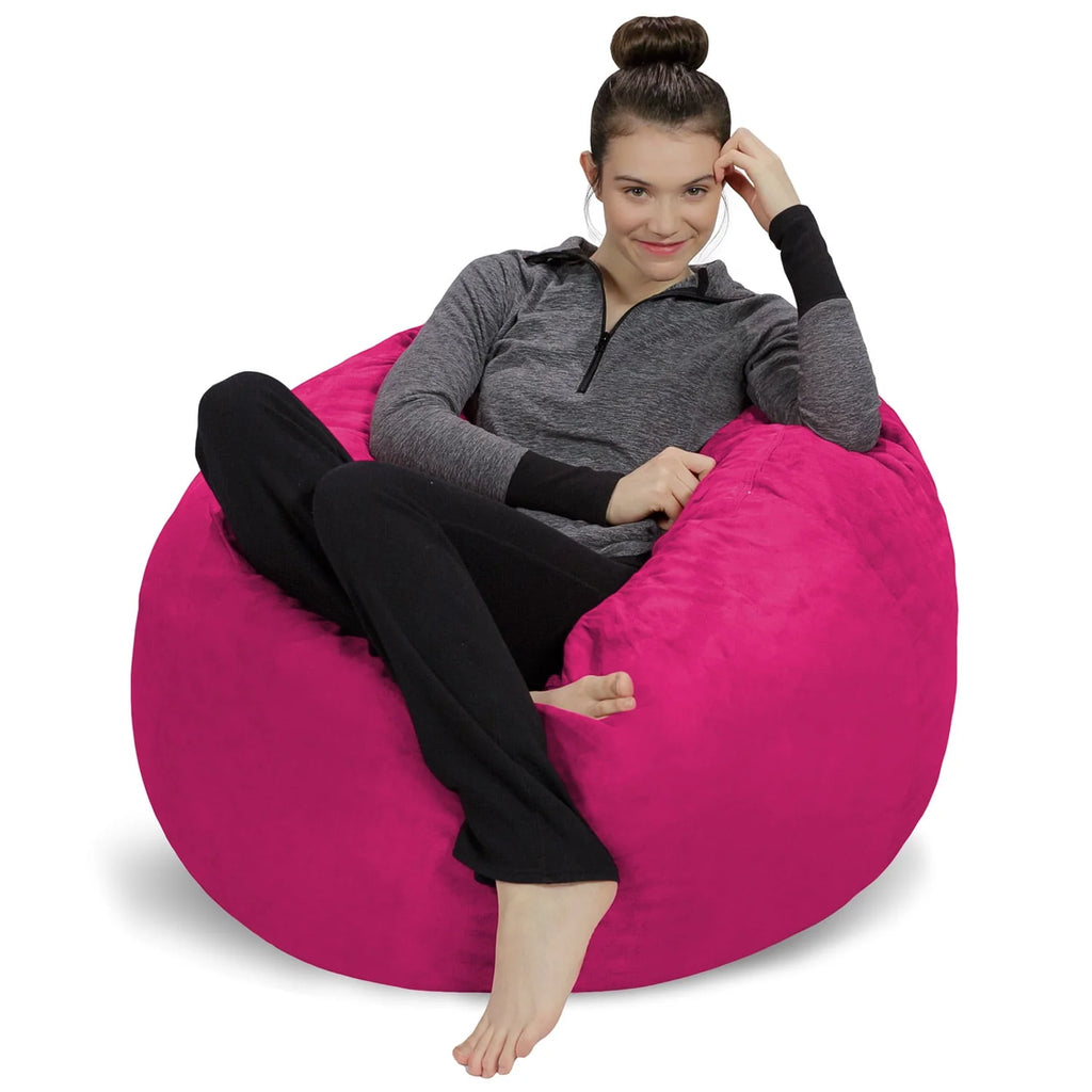 Charcoal 3 ft Memory Foam Bean Bag Chair N998