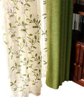Floral Embroidered Semi Sheer Curtains, Set of 2, 54 x 84, Rod Pocket Style Q453