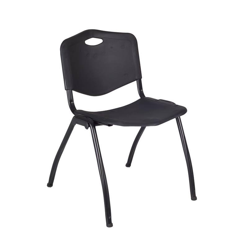 48x22 Square Breakroom Table with 4 Stack Chairs C3651