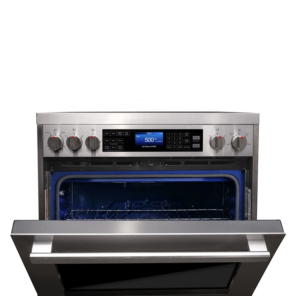 2 Piece Kitchen Appliance Package with 30" Over the Range Microwave & 30" Freestanding Electric Range I414795