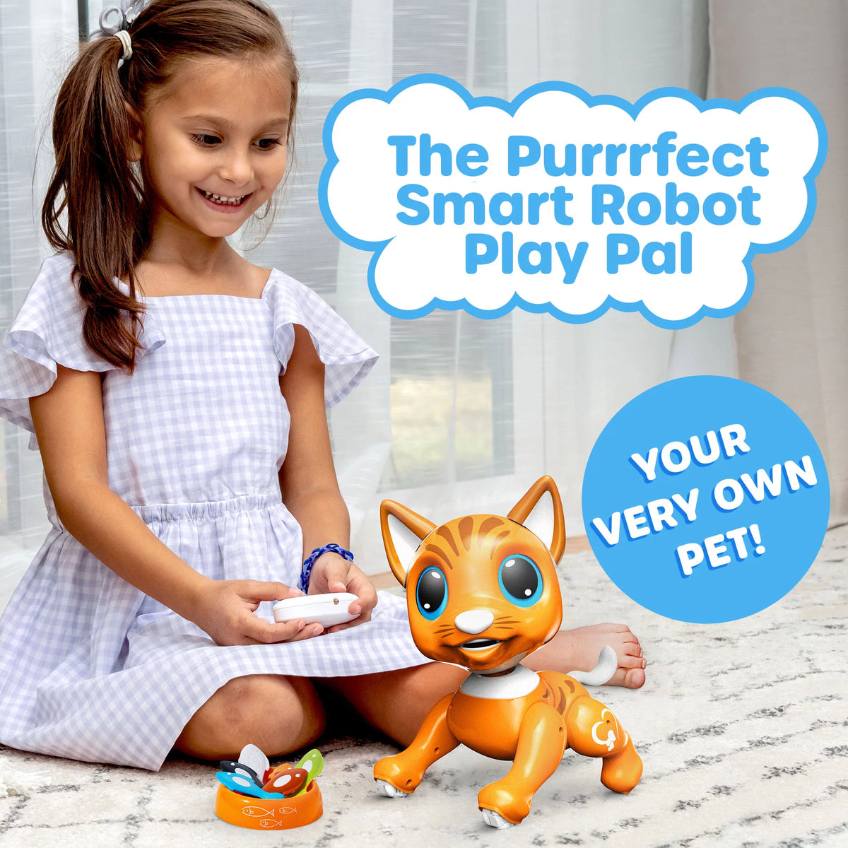 Robot Cat Toy with Hand Motion Gestures E2092
