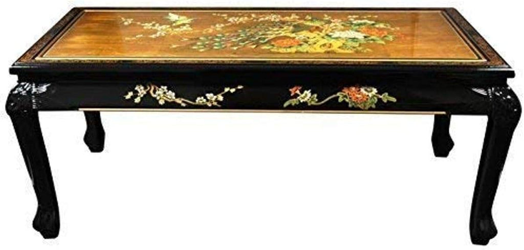 Red Landscape Claw Foot Coffee Table L551711