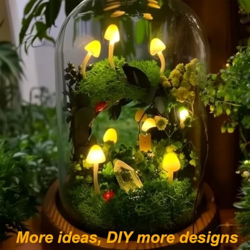DIY Mushroom Lamp Kit with Glass Dome M300