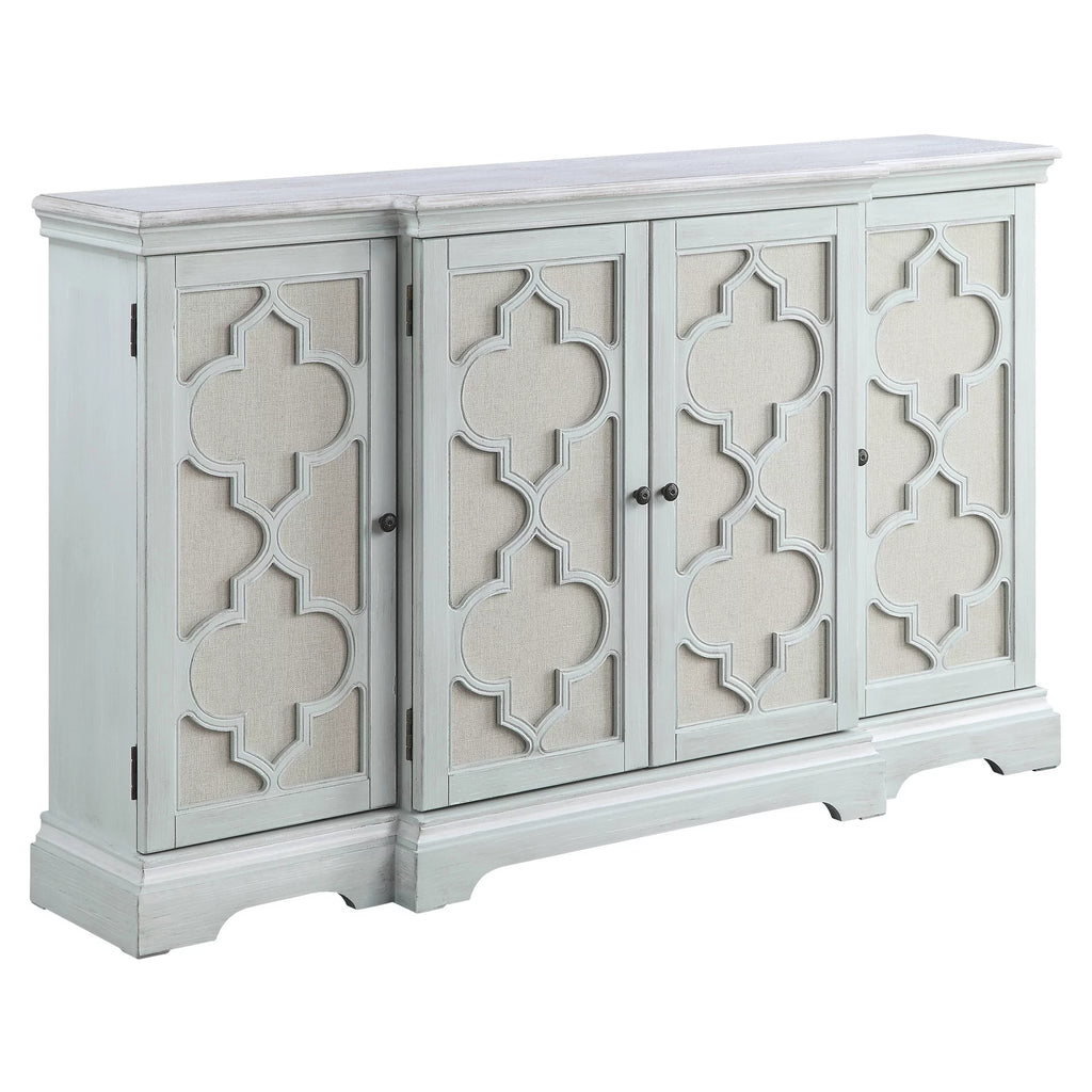 Light Teal Console Table with Door B149061