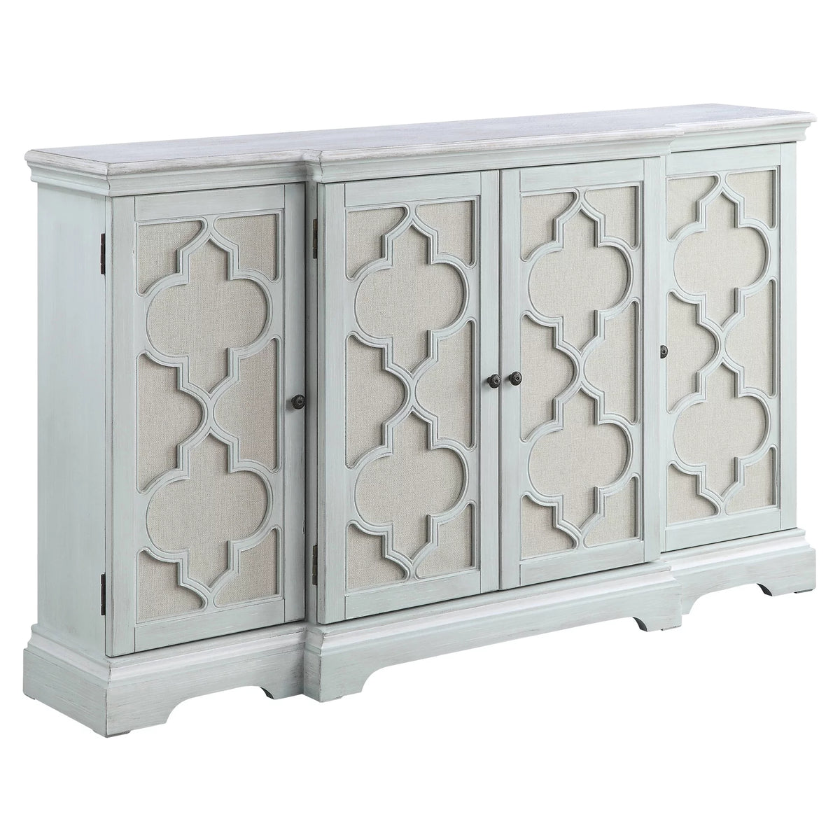 Light Teal Console Table with Door B149061