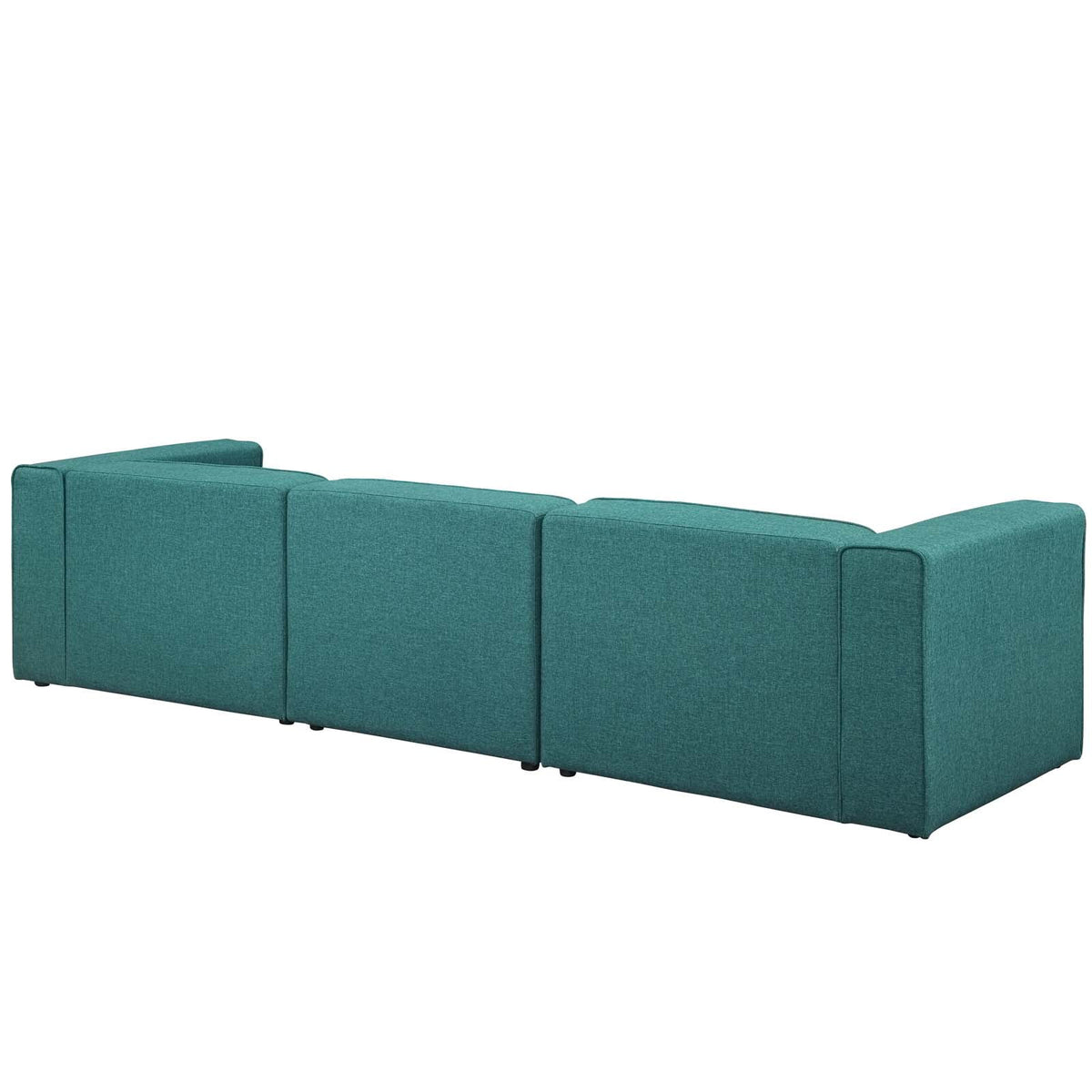 Teal 3 Piece Upholstered Fabric Sectional Sofa Set Z6745