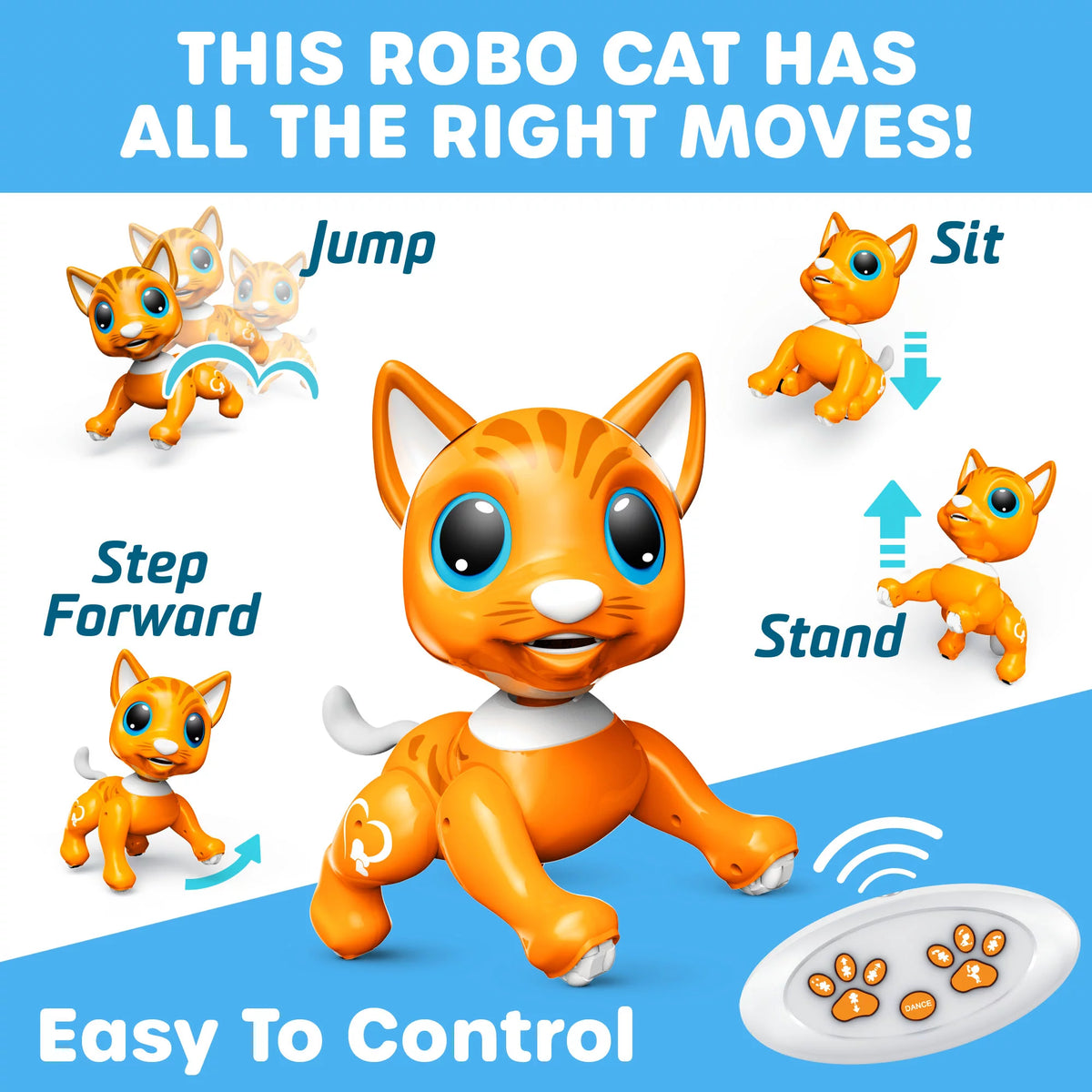 Robot Cat Toy with Hand Motion Gestures E2092