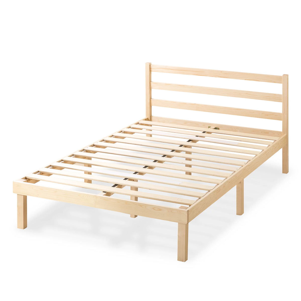 King Wood Platform Bed Frame with Headboard J90711