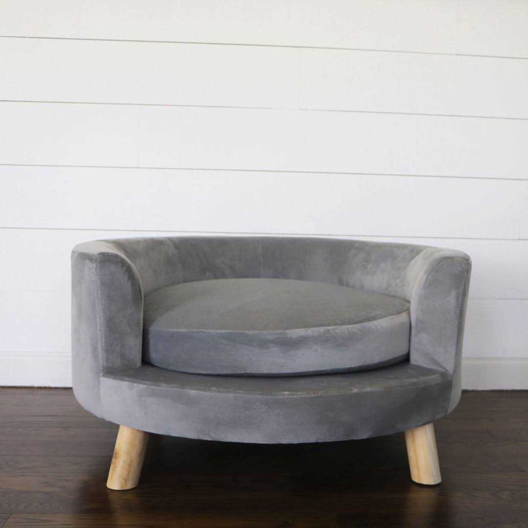 Faux-Velvet Circular Pet Bed C549
