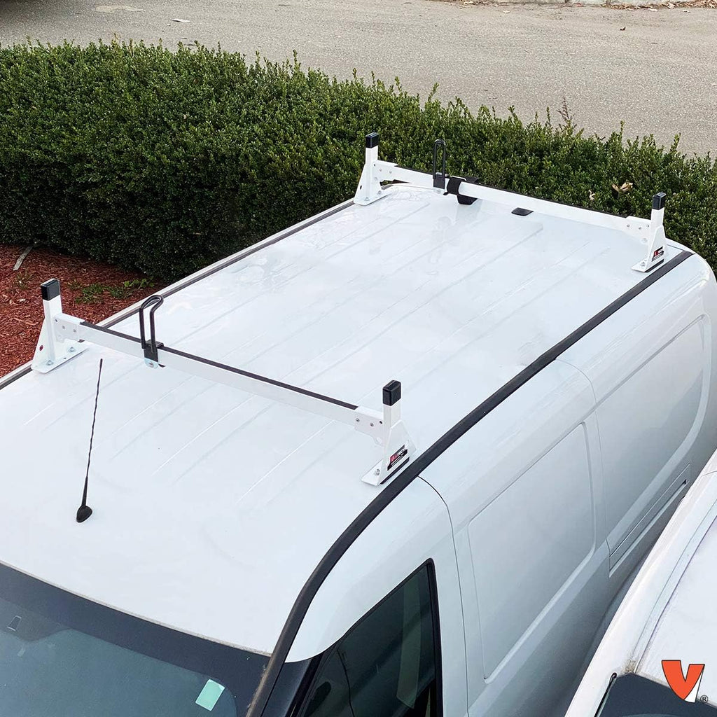 White Steel Ladder Roof Rack D974
