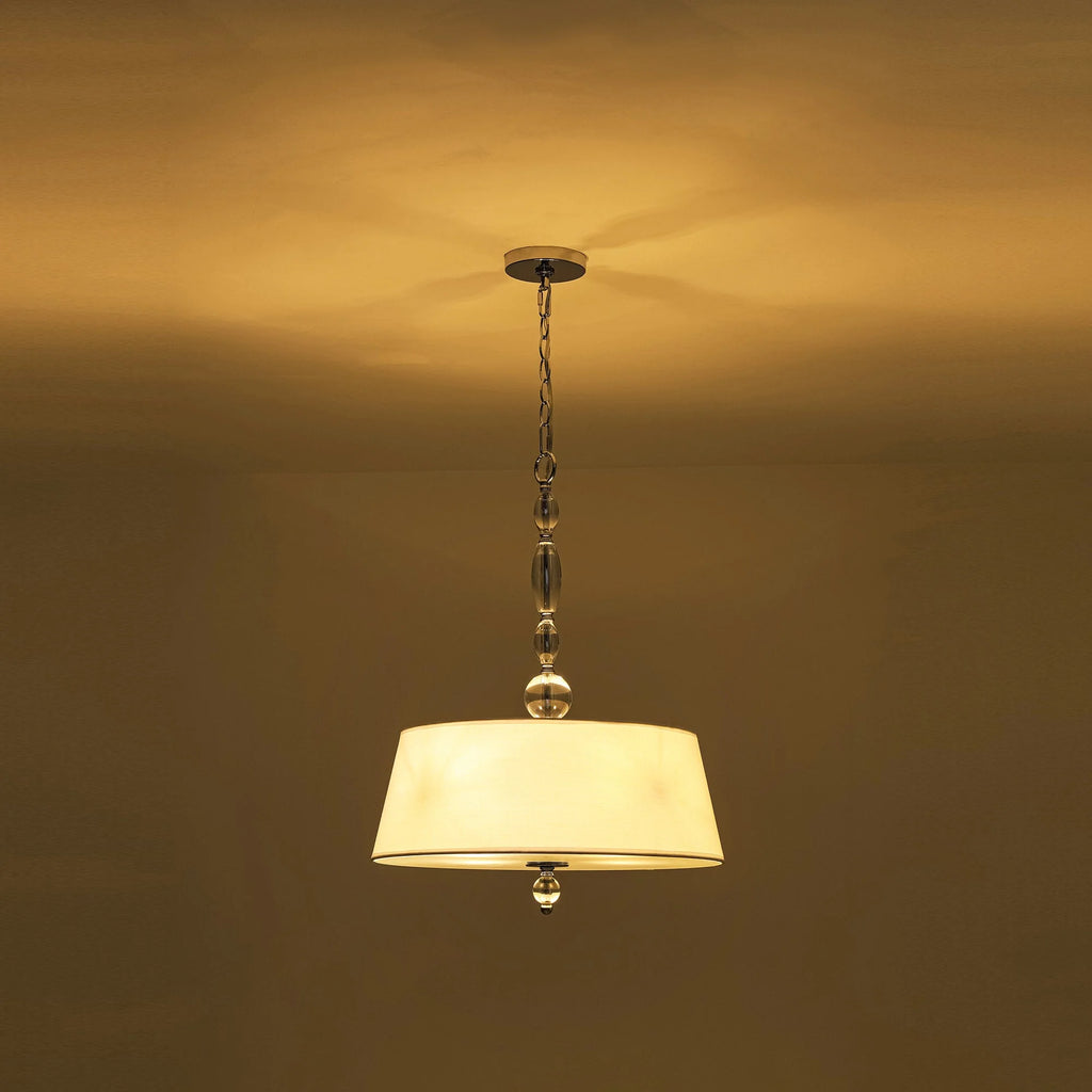 4-Light Dimmable Fabric Chandelier F74833