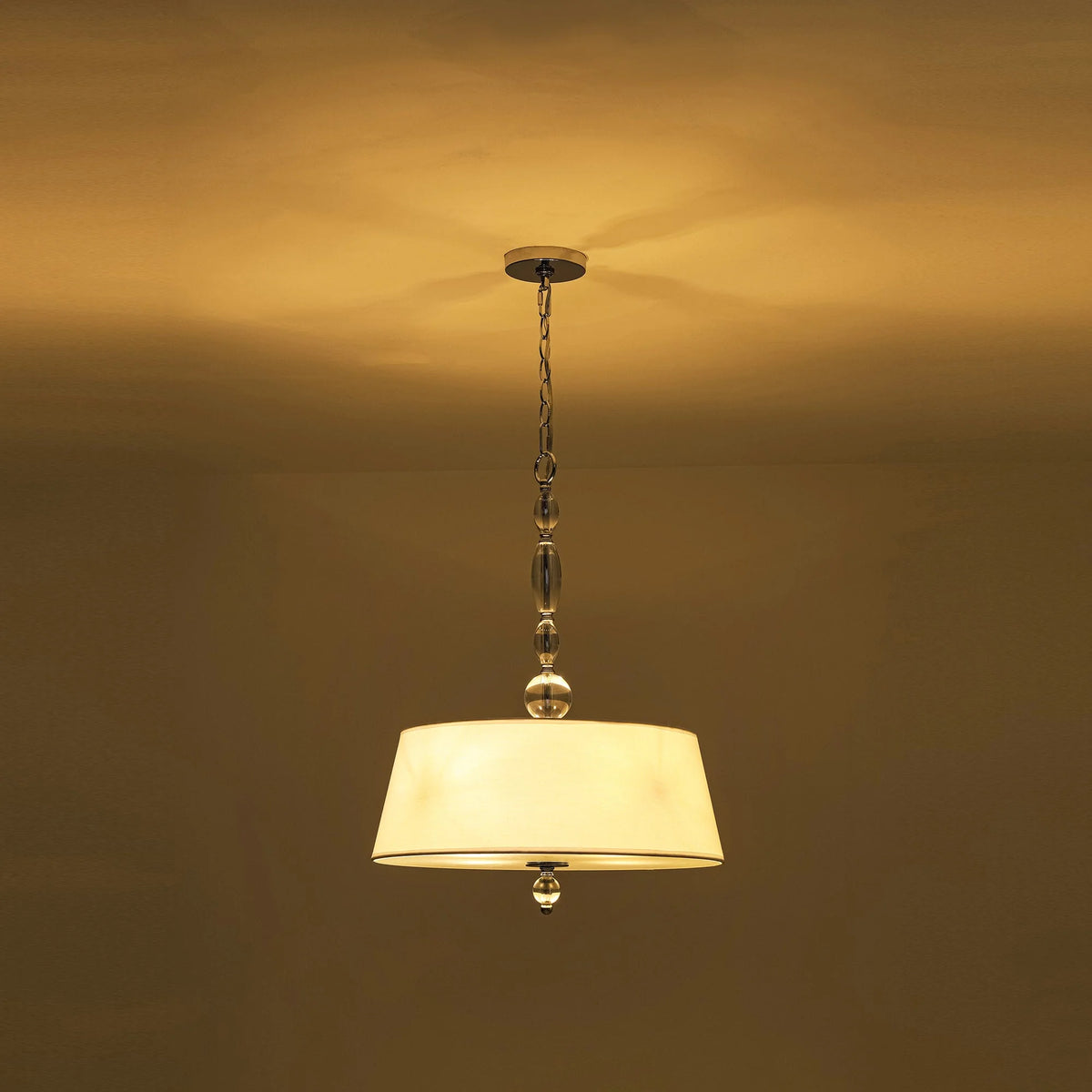 4-Light Dimmable Fabric Chandelier F74833
