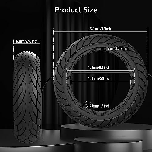 10x2.50 Solid Rubber Tubeless Scooter Tire 2pc Red M51688