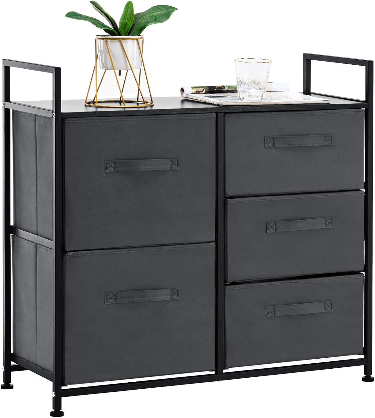 Fabric 5 Drawer Dresser Tower P366957
