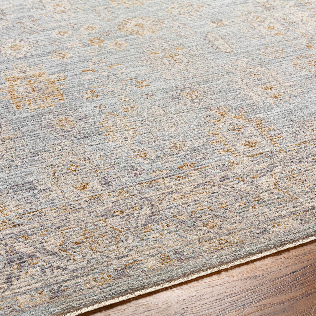 Gray Green Hallway Runner Rug T75977