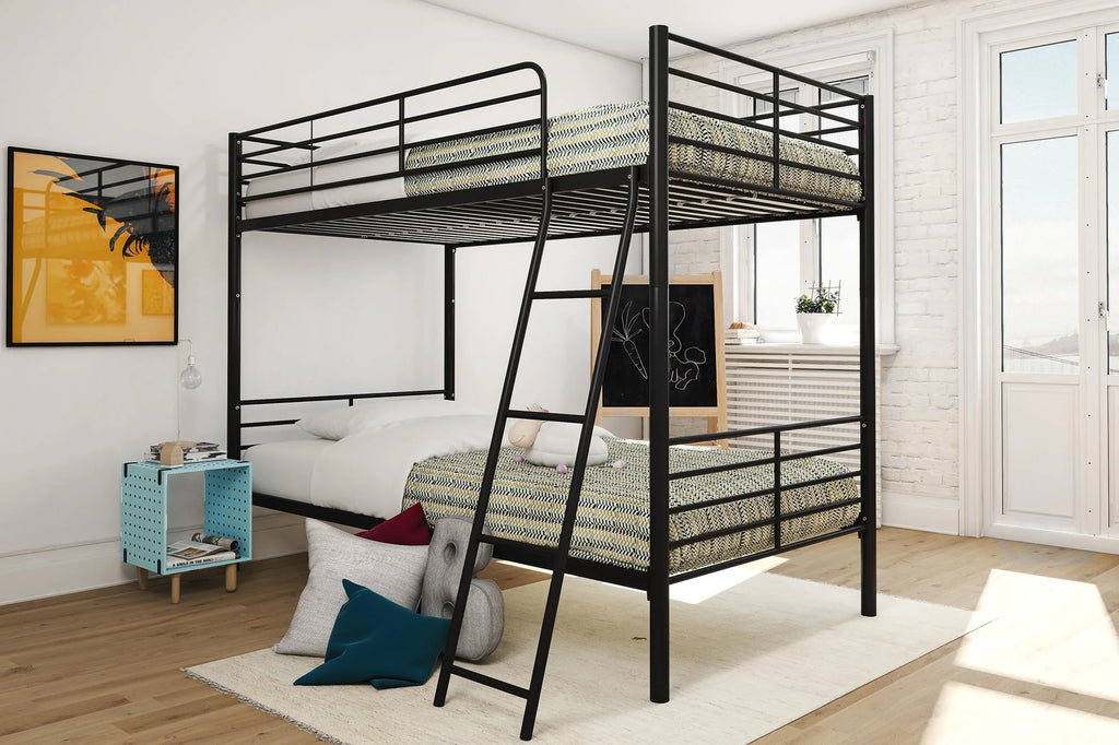 Black Twin over Twin Metal Bunk Bed V734705