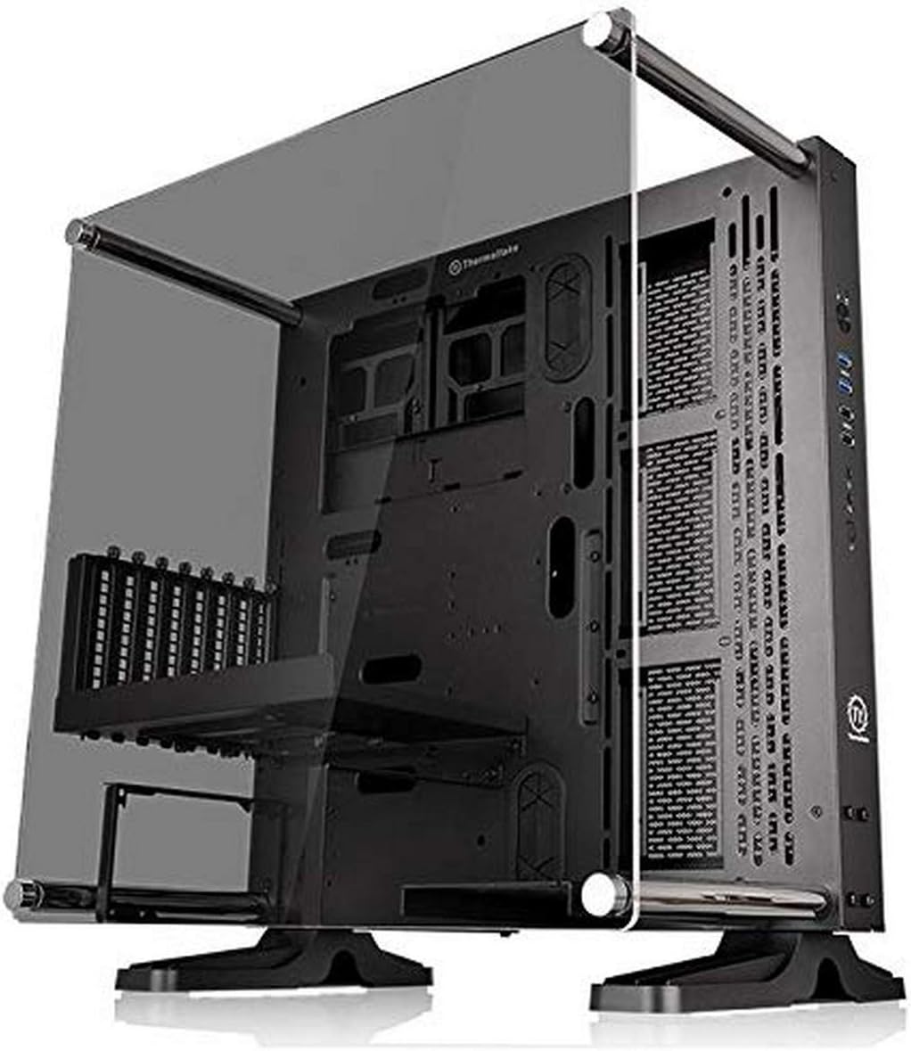Black Mini ITX Open Frame Tempered Glass Computer Case E389787