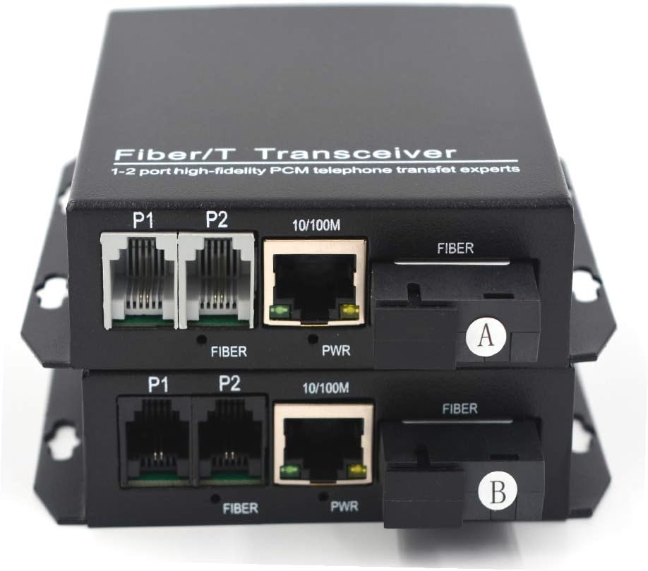 Telephone Fiber Optic Extenders, 2 Ports PCM Voice with 10/100Mbps Ethernet Over Optical Fiber S315304