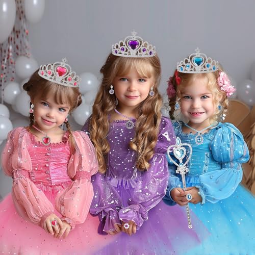 Princess Dress Up Toy Set with Shoes Skirts Crowns Wands Jewelry X572204