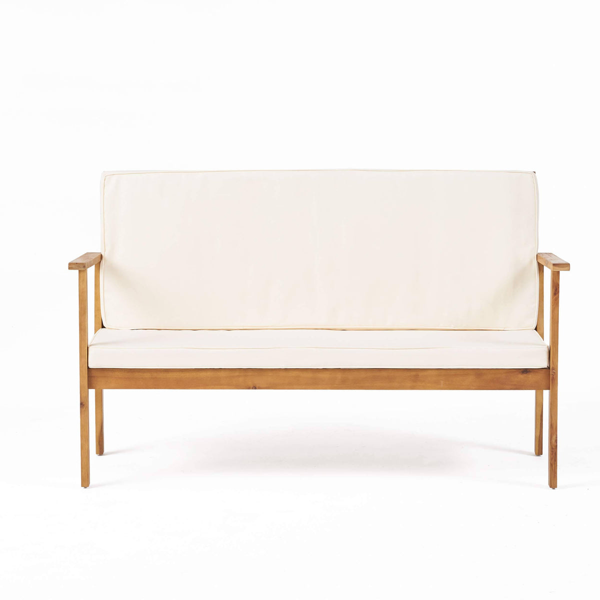 Acacia Wood Bench with Water Resistant Fabric Cushion V970191
