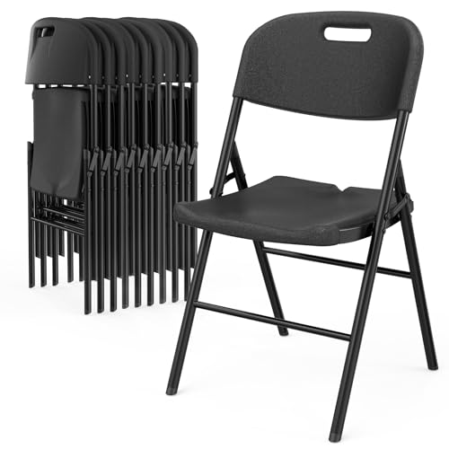 White 10 Pack HDPE Folding Chairs with Steel Frame N146