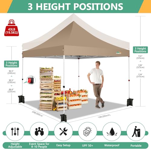 10x30 Pop Up Canopy Tent with 8 Removable Sidewalls, White U7664
