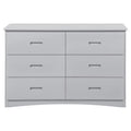 Gray 6 Drawer Wood Dresser C952