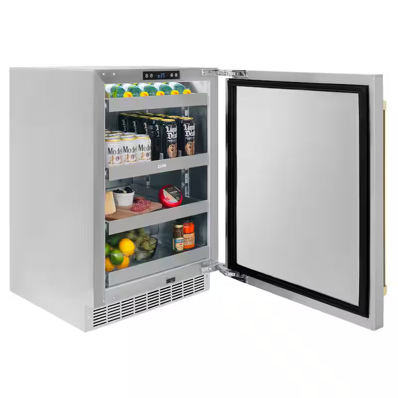 24 in. Single Zone Beverage Fridge with Stainless Door X943009