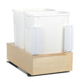 White Undermount Soft-Close Double Trash Can V98716