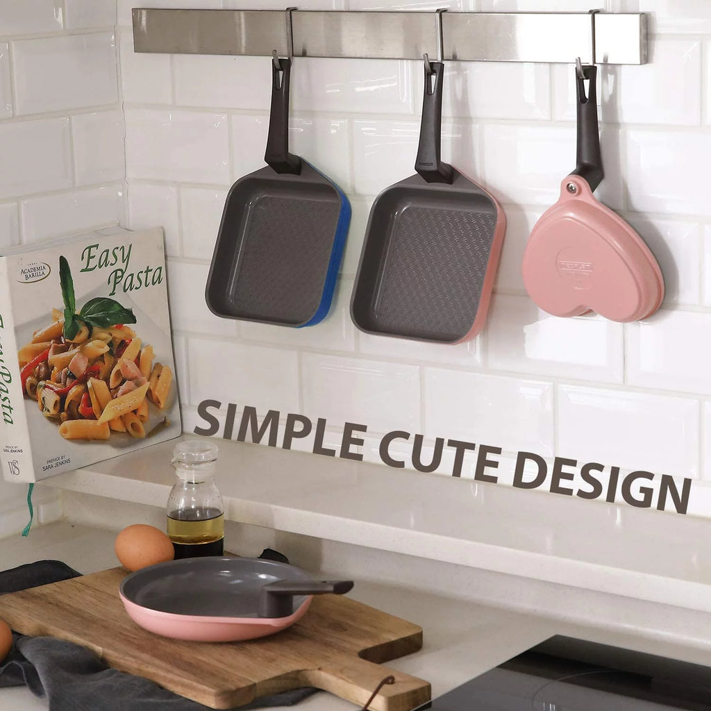 Pink & Red Ceramic Nonstick Heart-Shaped Egg Pan Set X287