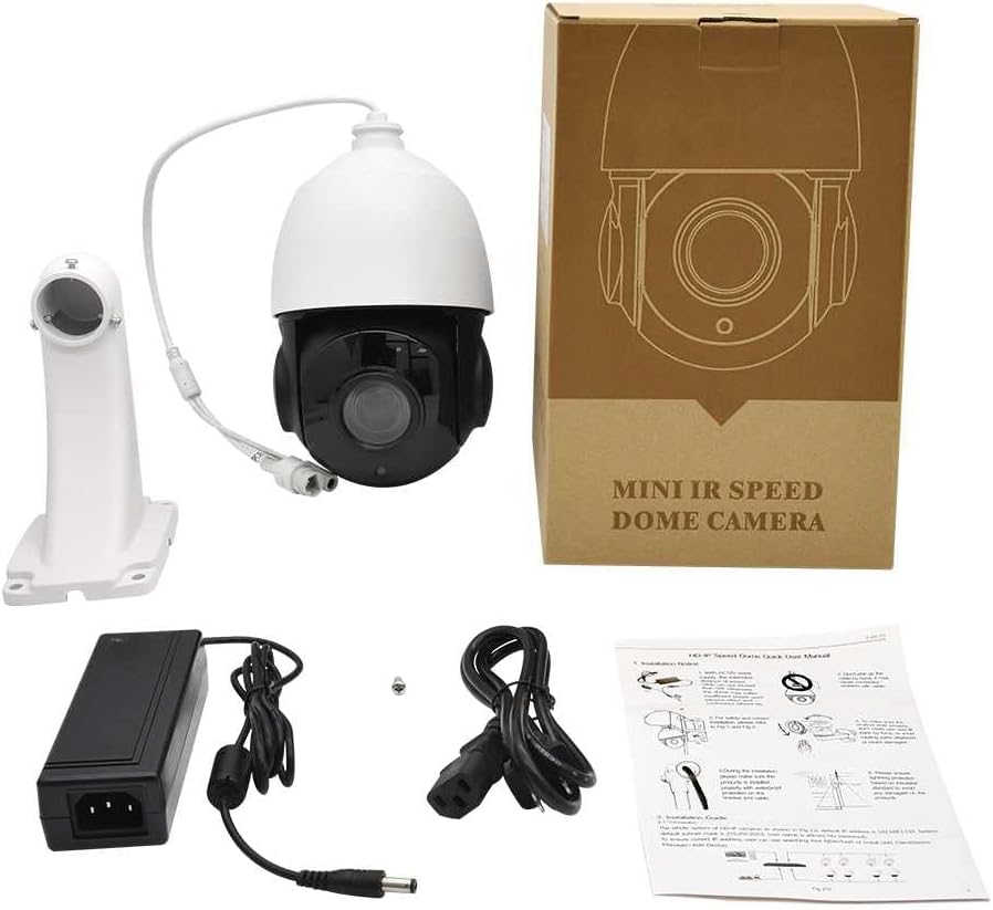 5MP Outdoor PTZ POE Security IP Camera Speed Dome with 18x Optical Zoom Pan Tilt 165ft IR Night Vision Motion Detection IP66 Waterproof G480