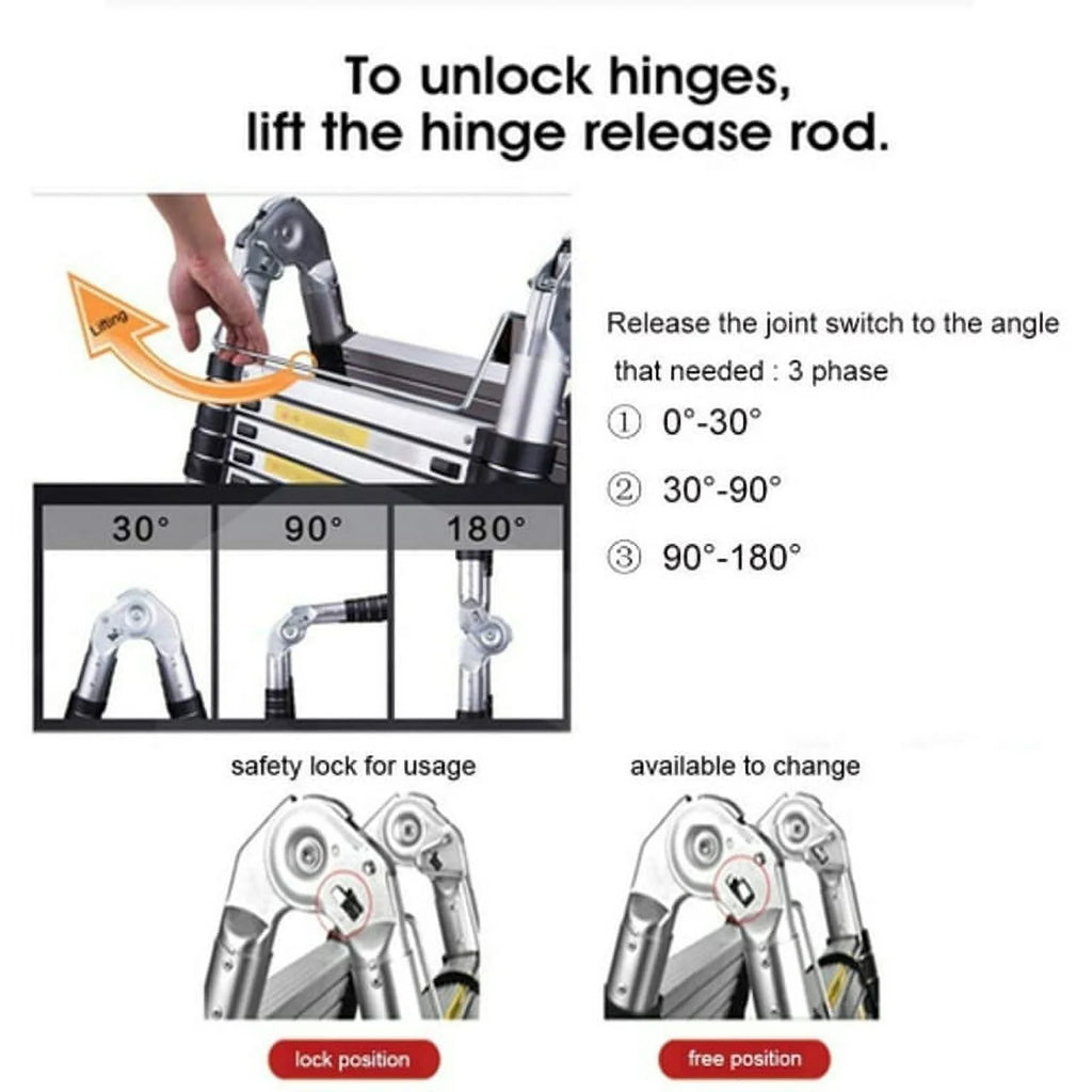 12.5FT Aluminum Telescoping Ladder K34954
