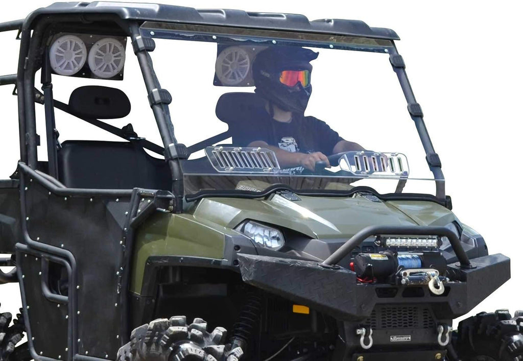 Vented Full Windshield for Polaris Ranger Full-Size 570 / Crew, 1/4 Thick Polycarbonate Q1986