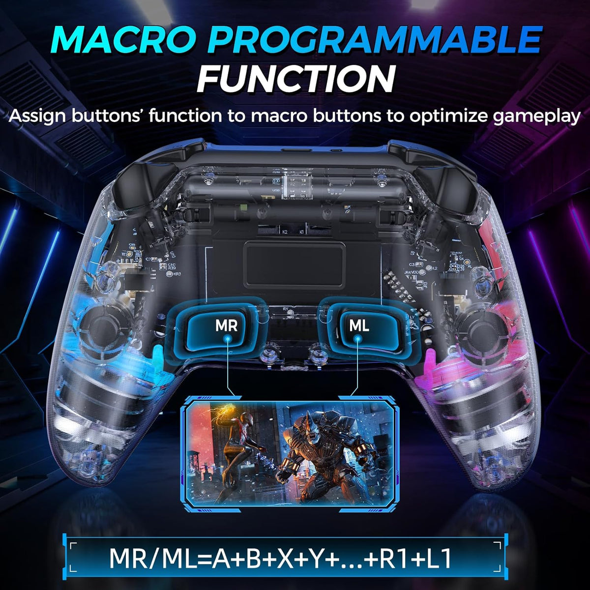 Wireless Controller for PS4 with Hall Effect Joysticks and Triggers H706