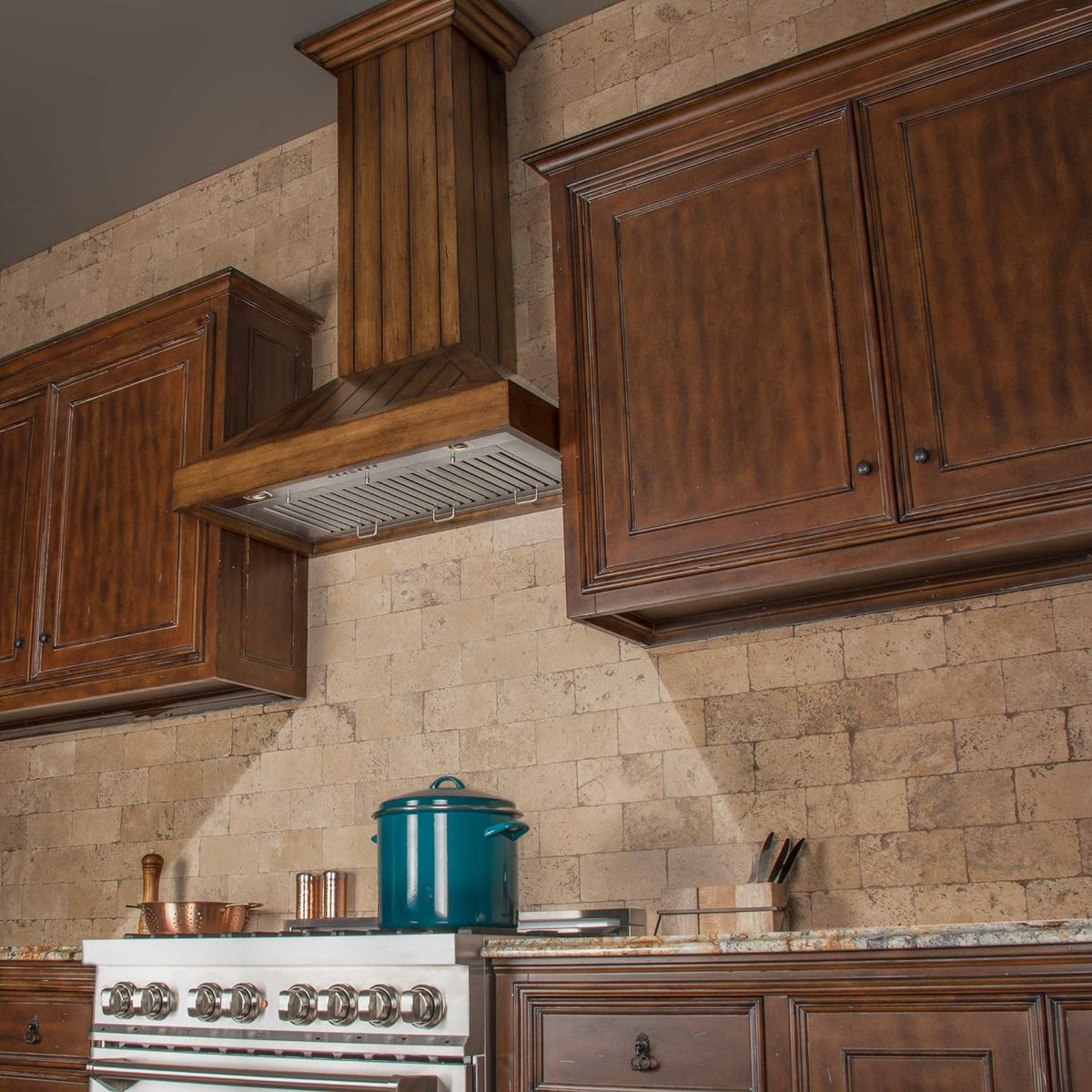 36 in. Wooden Wall Mount Range Hood with Motor F5734