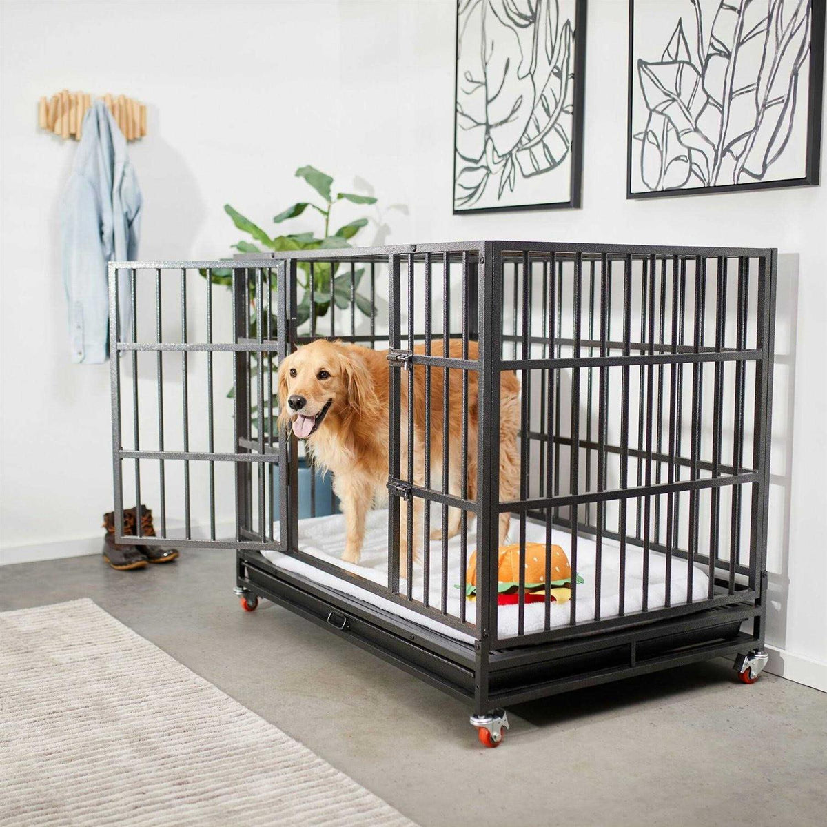 Heavy Duty Steel Dog Crate Y127658