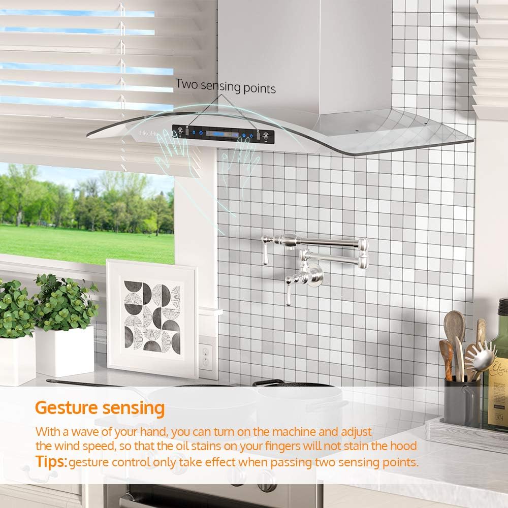 36 inch Stainless Steel Wall Mount Range Hood with 780 CFM E84493